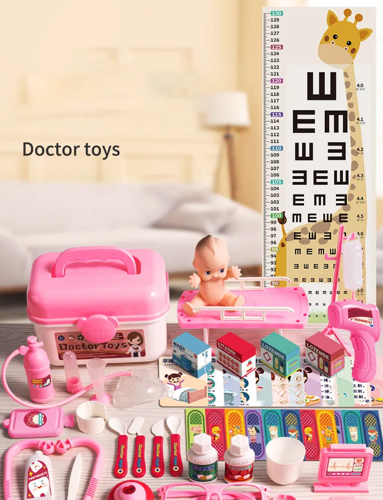 Children Doctor Play Set Simulation Nurse Toy Doctor Accessories for Kids Home Play Toys Doctor Set Toy Gift for Kids Boys Girls