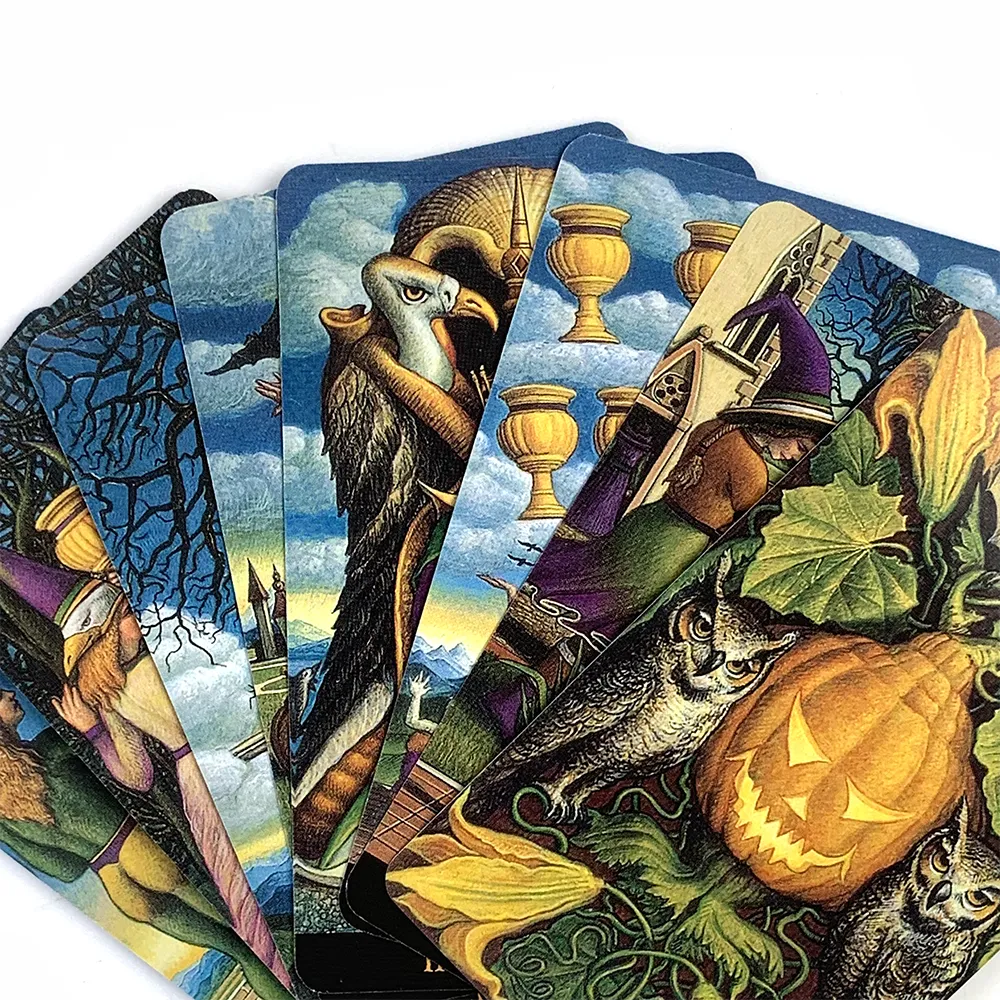 Halloween Tarot Cards Of Jack-O'-Lantern A 78 Deck English Visions Divination Edition Deck Borad Playing Games