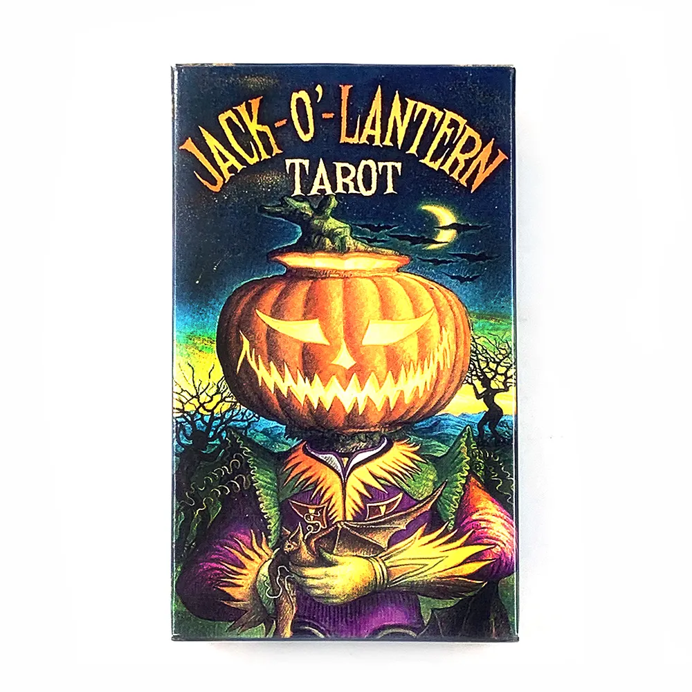 Halloween Tarot Cards Of Jack-O'-Lantern A 78 Deck English Visions Divination Edition Deck Borad Playing Games
