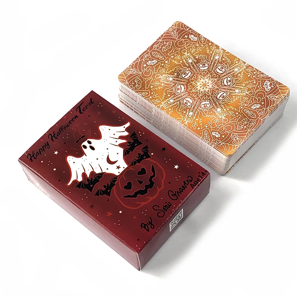 Halloween Tarot Cards A 78 Tarot Halloween Party Game Predictive Divination Card Game For Beginners ,Fun Family Party Games