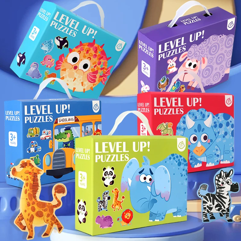 Kids Cartoon Animal Jigsaw Puzzles – Early Educational Toys Gift Set