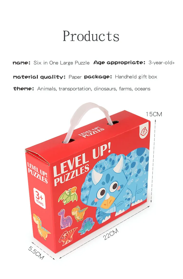 Wooden Jigsaw Puzzle Kids Toy Cartoon Animal Jigsaw Puzzles Game Early Educational Toys Gift Set for Children