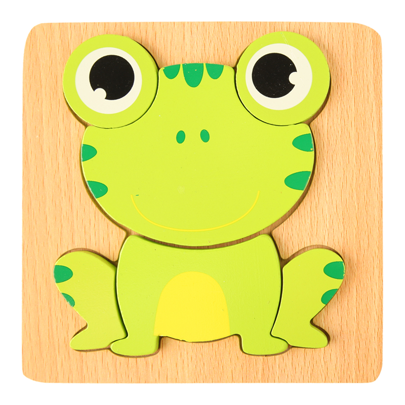 3D Wooden Puzzle: Cartoon Animal Jigsaw for Early Learning