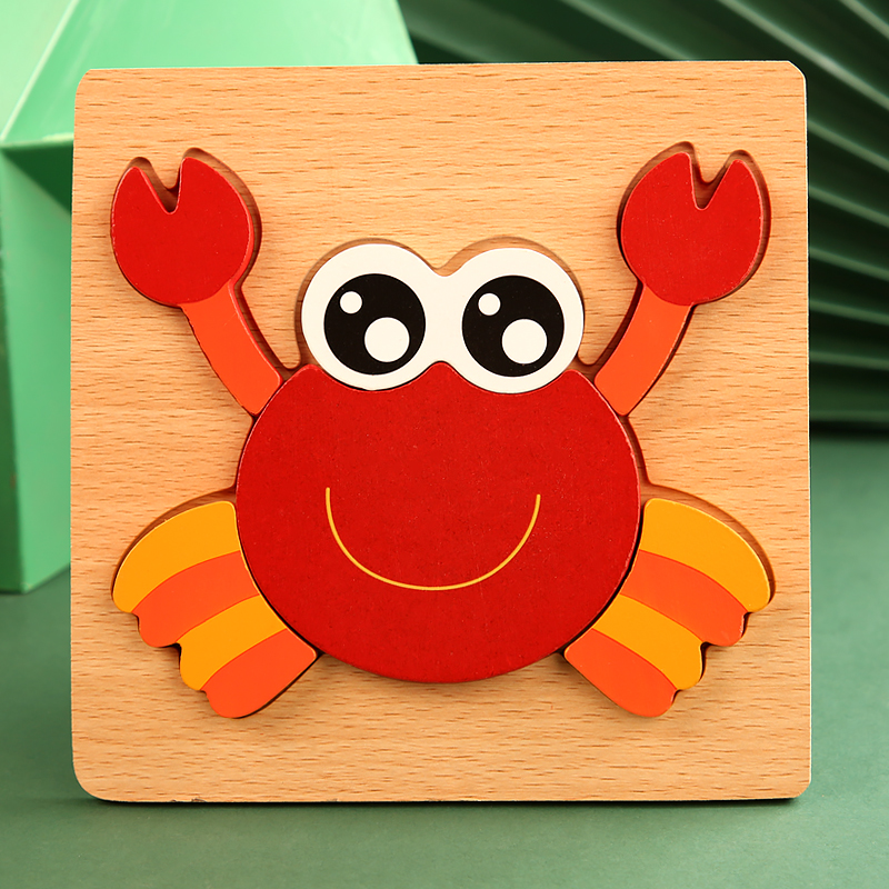 3D Wooden Puzzle: Cartoon Animal Jigsaw for Early Learning