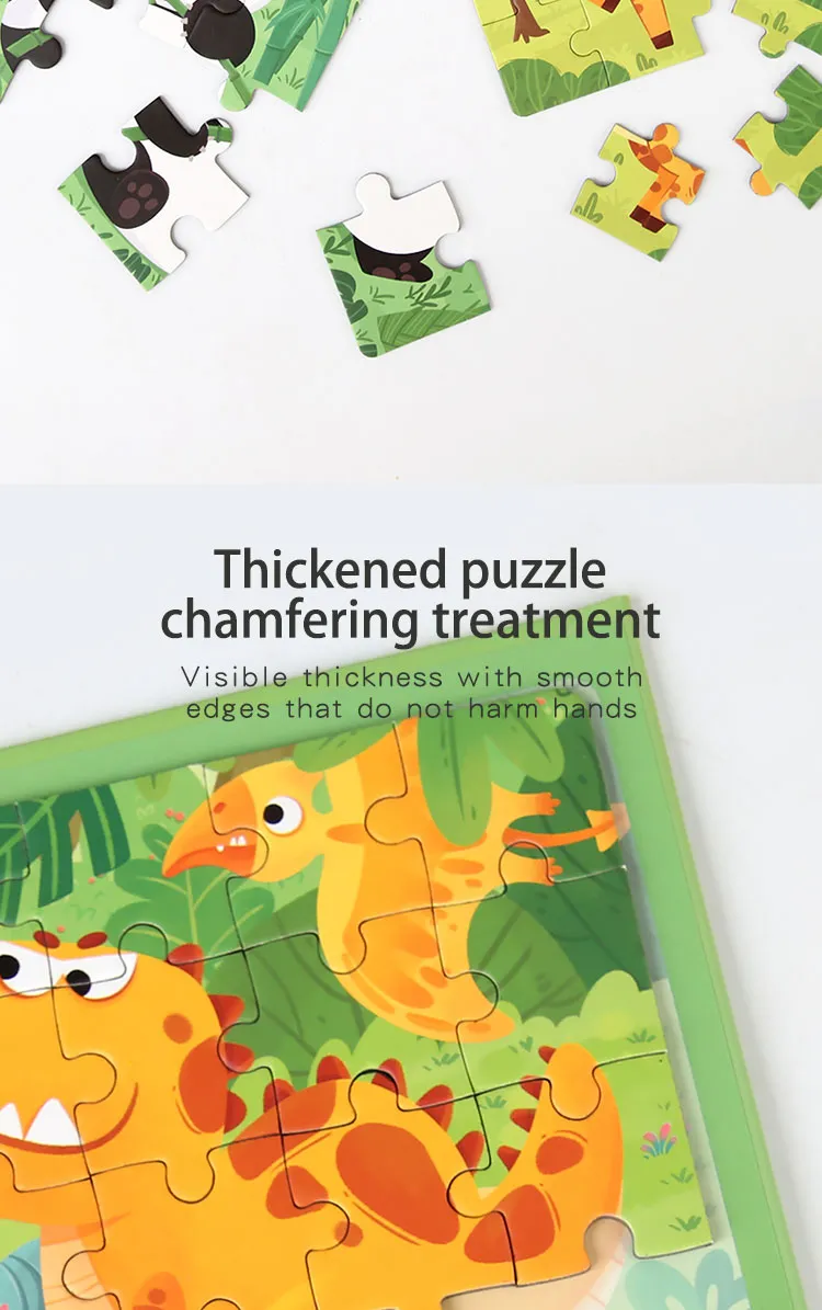 Magnetic Puzzles Games for Kids Busy Quiet Cartoon Animals Jigsaw Book Montessori Baby Educational Toys Children's Early Gifts