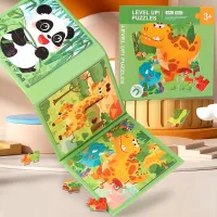 Magnetic Puzzles Games for Kids Busy Quiet Cartoon Animals Jigsaw Book Montessori Baby Educational Toys Children's Early Gifts