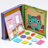 Magnetic Jigsaw Puzzle: Geometric Shape Matching Educational Toy