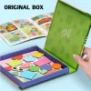 Magnetic Jigsaw Puzzle: Geometric Shape Matching Educational Toy