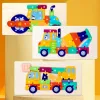 3D Vehicle Wooden Puzzle – Hand-Eye Coordination Learning Toy