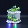 Dinosaur LED Light-Up Shoes for Boys – Casual Sports Sneakers