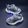 Dinosaur LED Light-Up Shoes for Boys – Casual Sports Sneakers