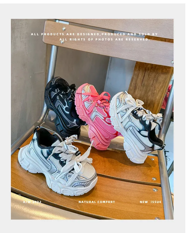 Children's Casual Shoes Spring Autumn Sports Shoes for Boy Fashion Soft Kids Students Sneakers for Girls School Versatile Mesh