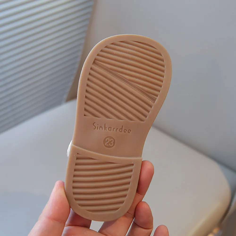 Summer Princess Sandals For Girls Luxury Diamond Pearl Girl's Sandals Trend Fashion Anti-slippery Girl's Beach Shoes Kids Sandal