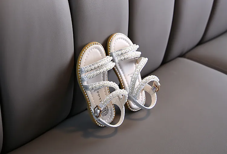 Girl Sandals Summer Fashion Kids Baby Girls Bling Rhinestone Princess Single Sandals For Little Big Girl's Shoes