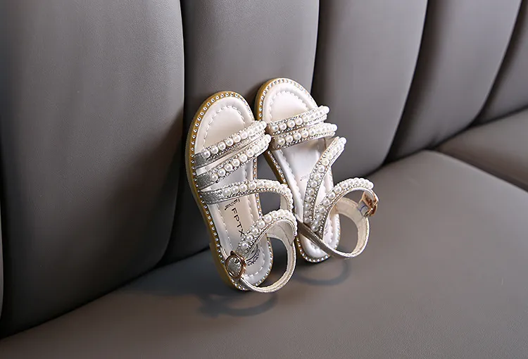 Girl Sandals Summer Fashion Kids Baby Girls Bling Rhinestone Princess Single Sandals For Little Big Girl's Shoes