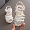 Girls' Rhinestone Princess Sandals – Summer Fashion Footwear
