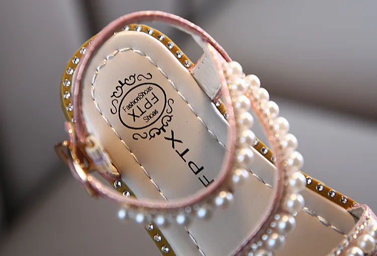 Girl Sandals Summer Fashion Kids Baby Girls Bling Rhinestone Princess Single Sandals For Little Big Girl's Shoes