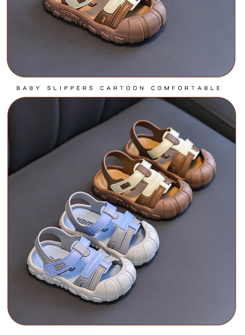 Children's Shoes Summer New Kids Boys Anti-slip Soft-soled Cartoon Baby Girls Shoe Beach Sandals