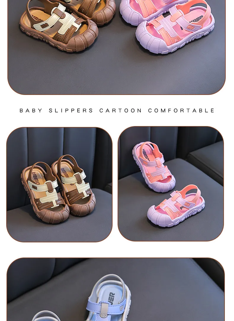 Children's Shoes Summer New Kids Boys Anti-slip Soft-soled Cartoon Baby Girls Shoe Beach Sandals