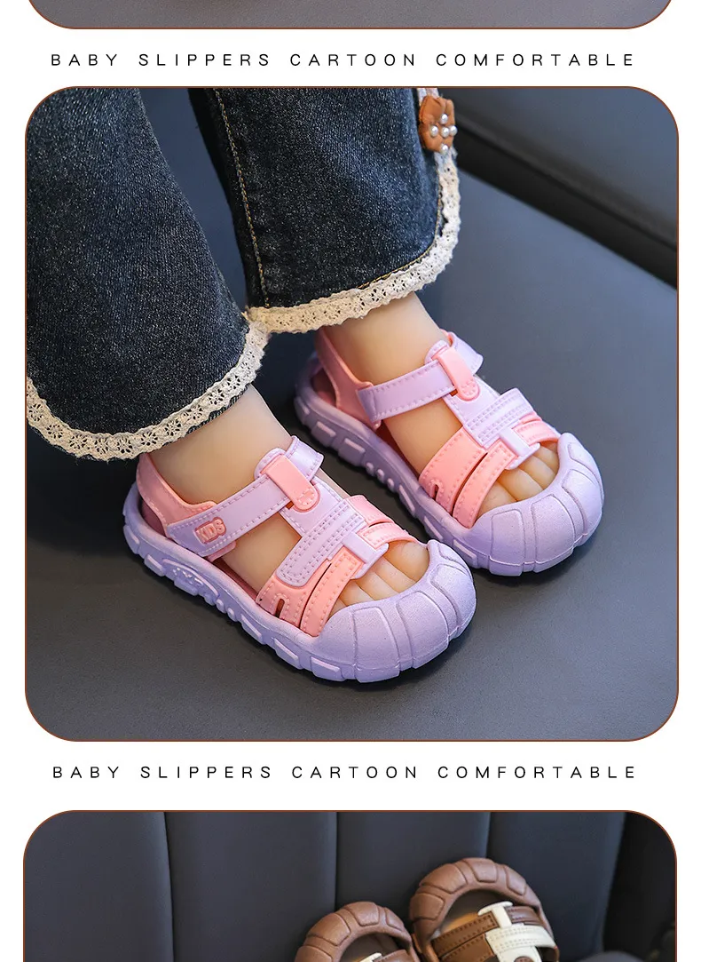 Children's Shoes Summer New Kids Boys Anti-slip Soft-soled Cartoon Baby Girls Shoe Beach Sandals