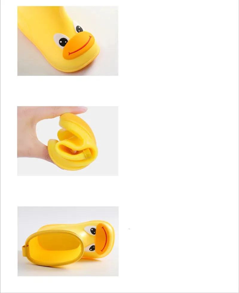 Rain Boots Kids Boy Waterproof Light and Handy Toddler Water Shoes for Girls PVC Rubber Waterproof Kids Cartoon Rain Boots