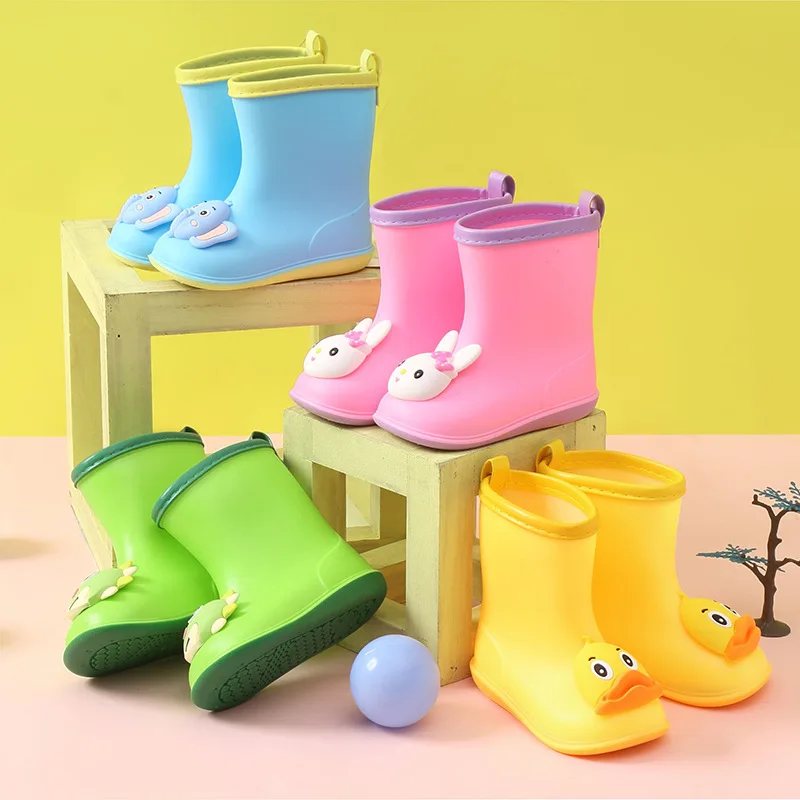 Kids Rain Boots – Waterproof Cartoon Toddler Water Shoes