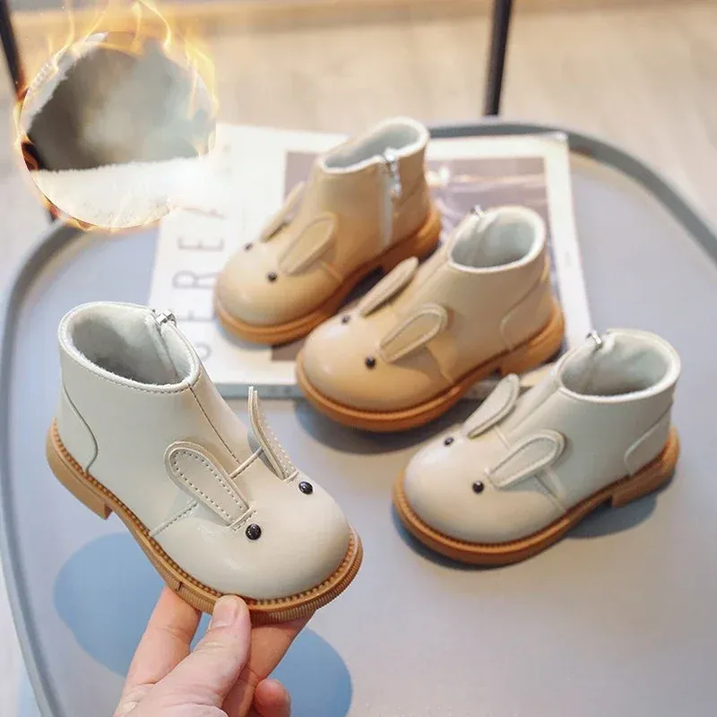 Girls' Winter Ankle Boots – Cute Bunny Fashion Footwear