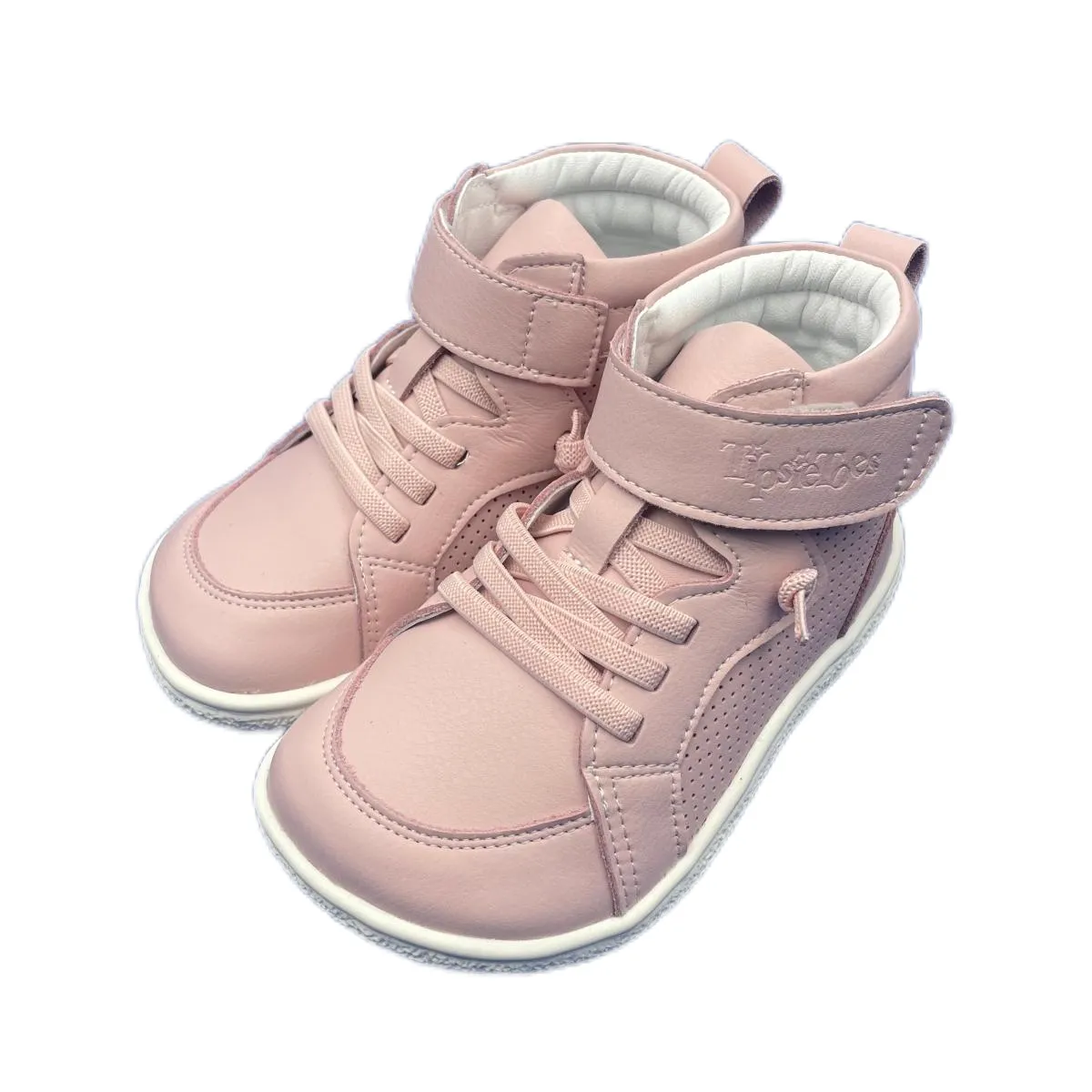 Tipsietoes Spring Autumn Genuine Leather Boots For Girls Boys Kid Barefoot Sneaker Leather Linning Light Weight Elastic Strape