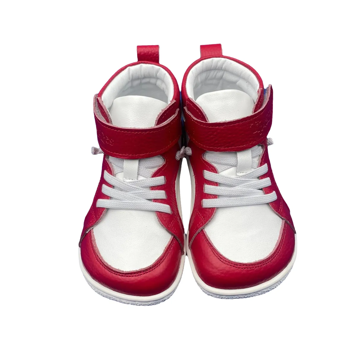 Tipsietoes Spring Autumn Genuine Leather Boots For Girls Boys Kid Barefoot Sneaker Leather Linning Light Weight Elastic Strape