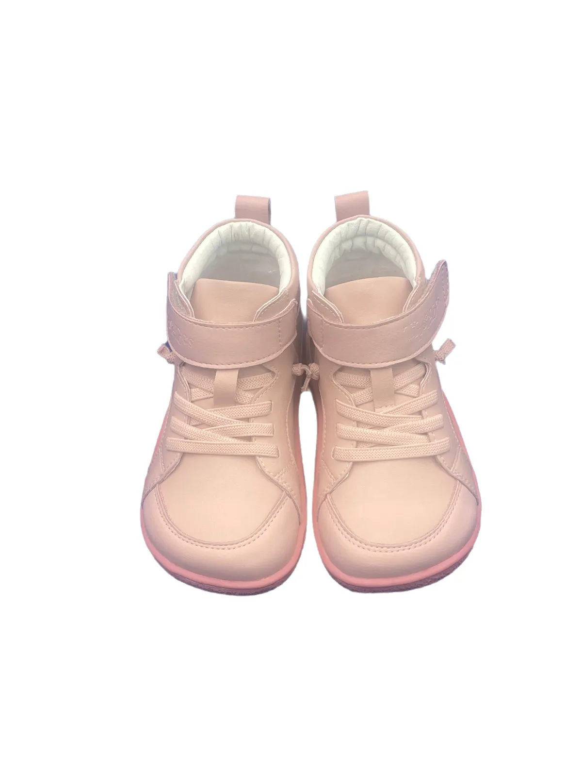 Tipsietoes Spring Autumn Genuine Leather Boots For Girls Boys Kid Barefoot Sneaker Leather Linning Light Weight Elastic Strape