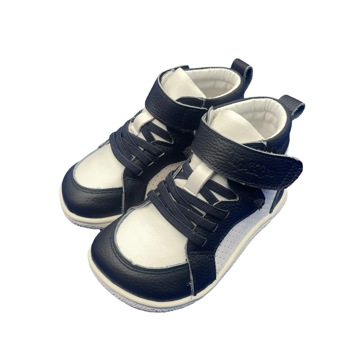 Tipsietoes Spring Autumn Genuine Leather Boots For Girls Boys Kid Barefoot Sneaker Leather Linning Light Weight Elastic Strape