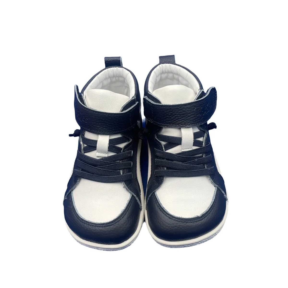 Tipsietoes Spring Autumn Genuine Leather Boots For Girls Boys Kid Barefoot Sneaker Leather Linning Light Weight Elastic Strape