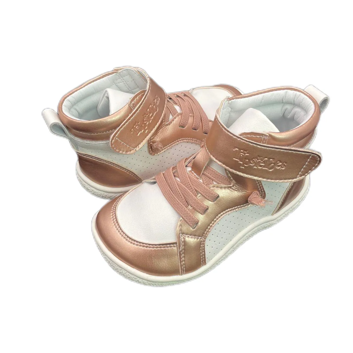 Tipsietoes Spring Autumn Genuine Leather Boots For Girls Boys Kid Barefoot Sneaker Leather Linning Light Weight Elastic Strape