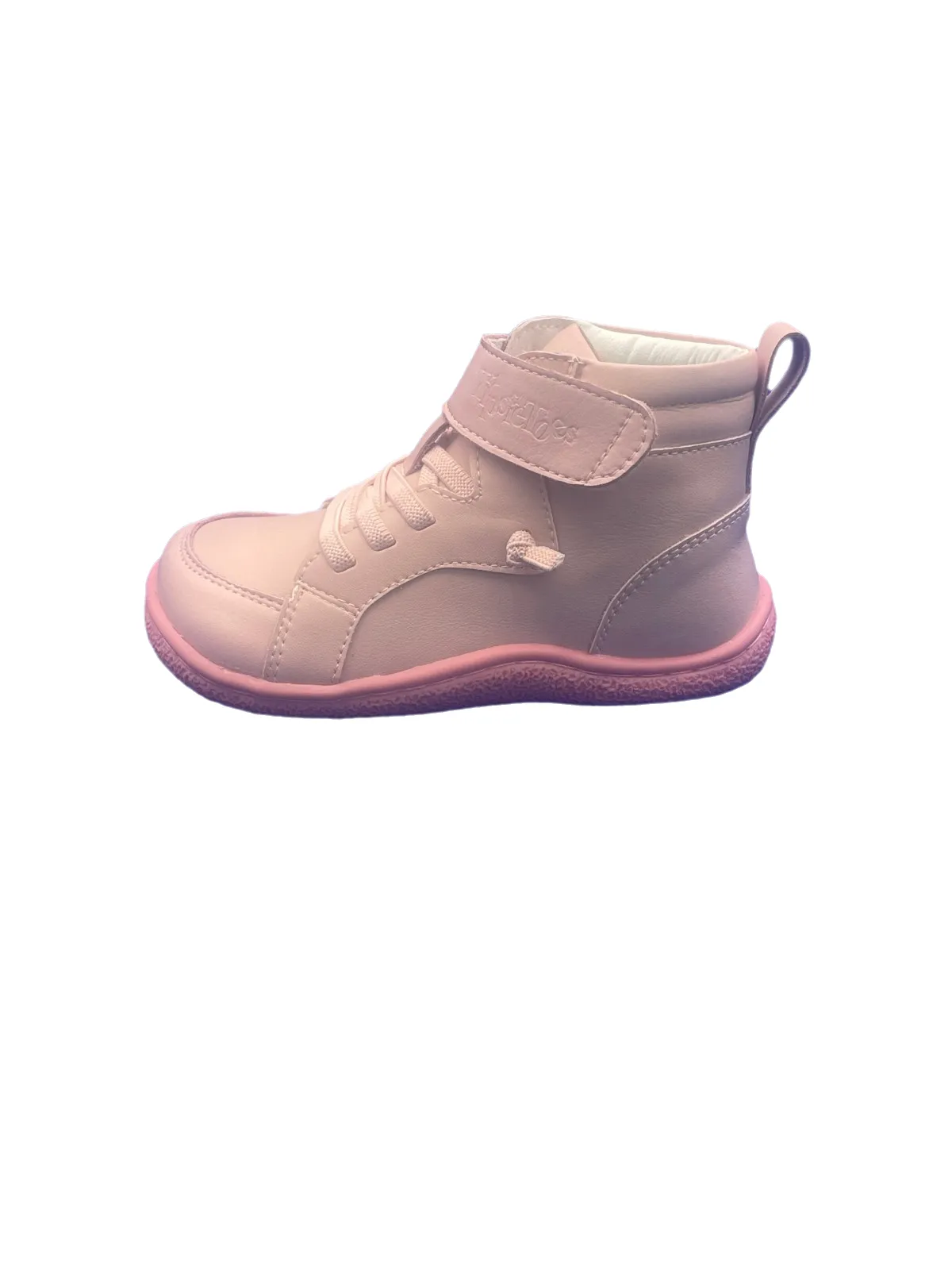 Tipsietoes Spring Autumn Genuine Leather Boots For Girls Boys Kid Barefoot Sneaker Leather Linning Light Weight Elastic Strape
