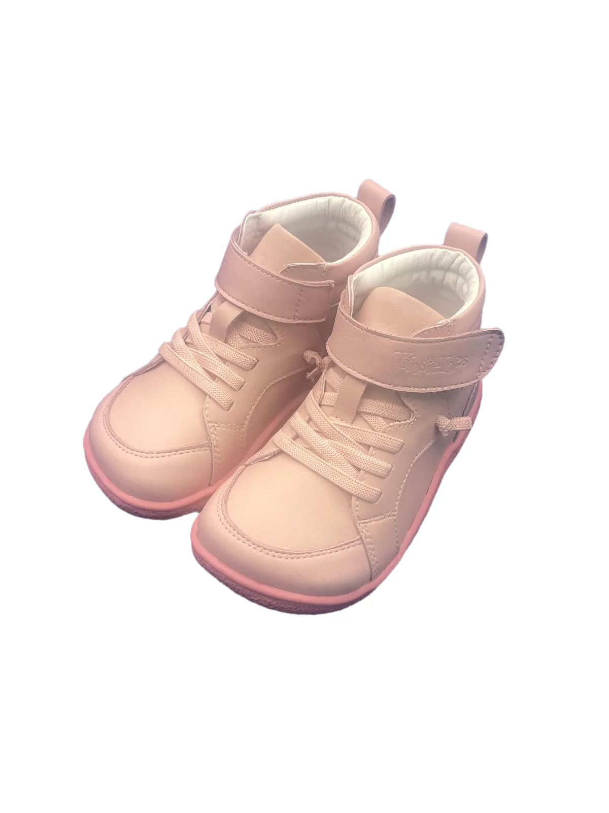 Tipsietoes Spring Autumn Genuine Leather Boots For Girls Boys Kid Barefoot Sneaker Leather Linning Light Weight Elastic Strape