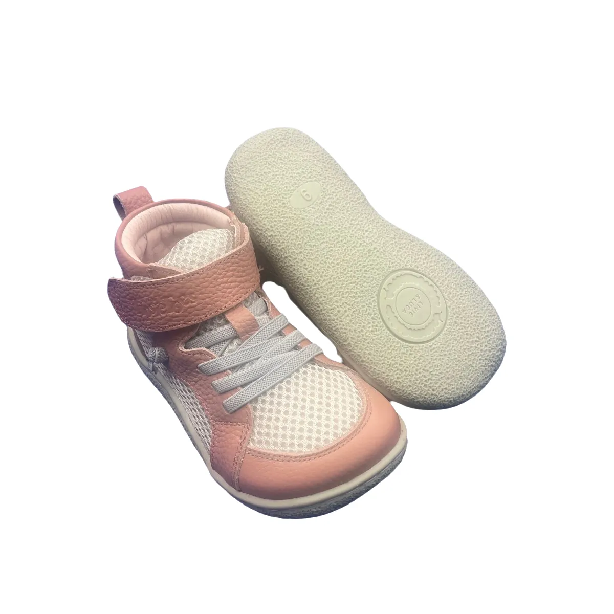 Tipsietoes Spring Autumn Genuine Leather Boots For Girls Boys Kid Barefoot Sneaker Leather Linning Light Weight Elastic Strape