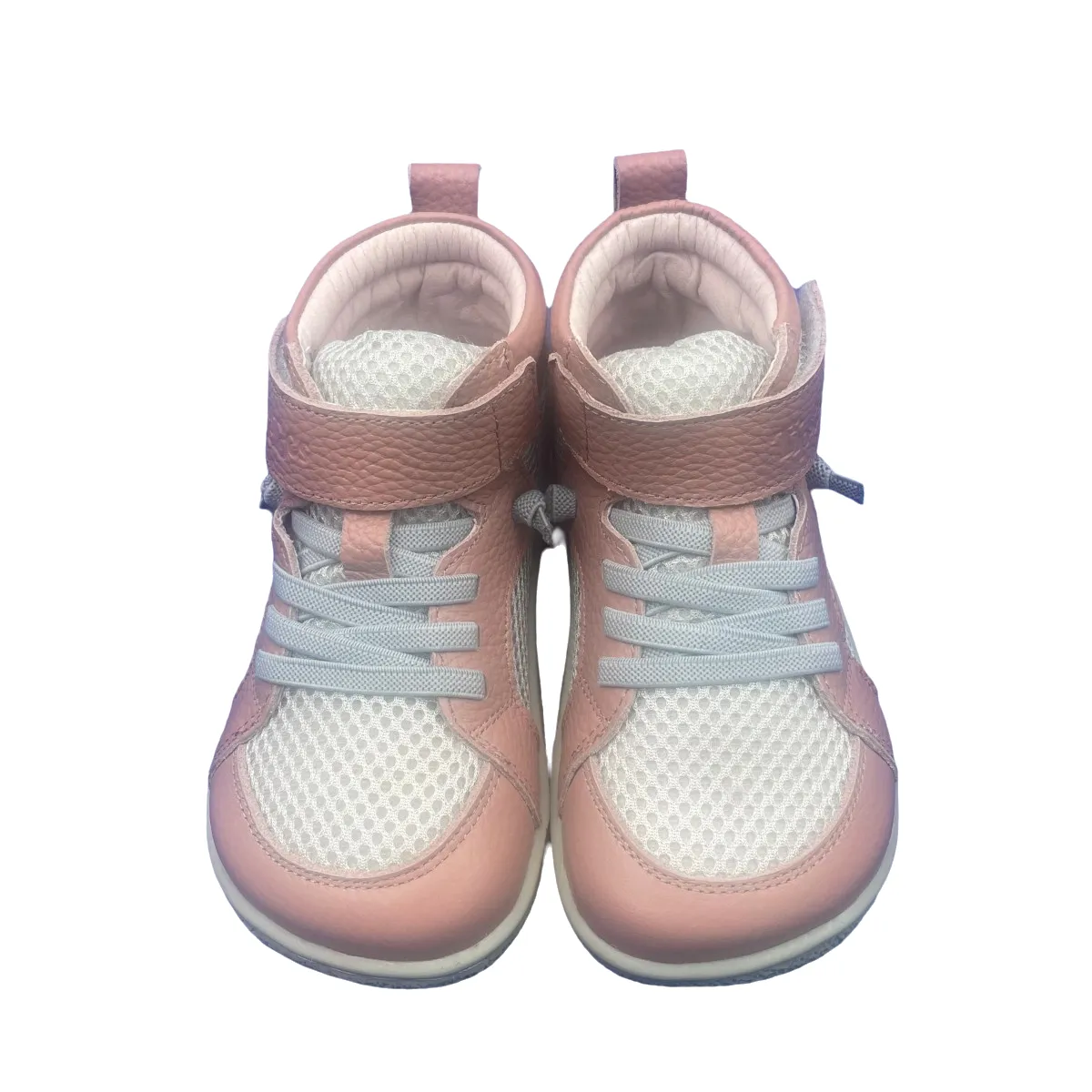 Tipsietoes Spring Autumn Genuine Leather Boots For Girls Boys Kid Barefoot Sneaker Leather Linning Light Weight Elastic Strape