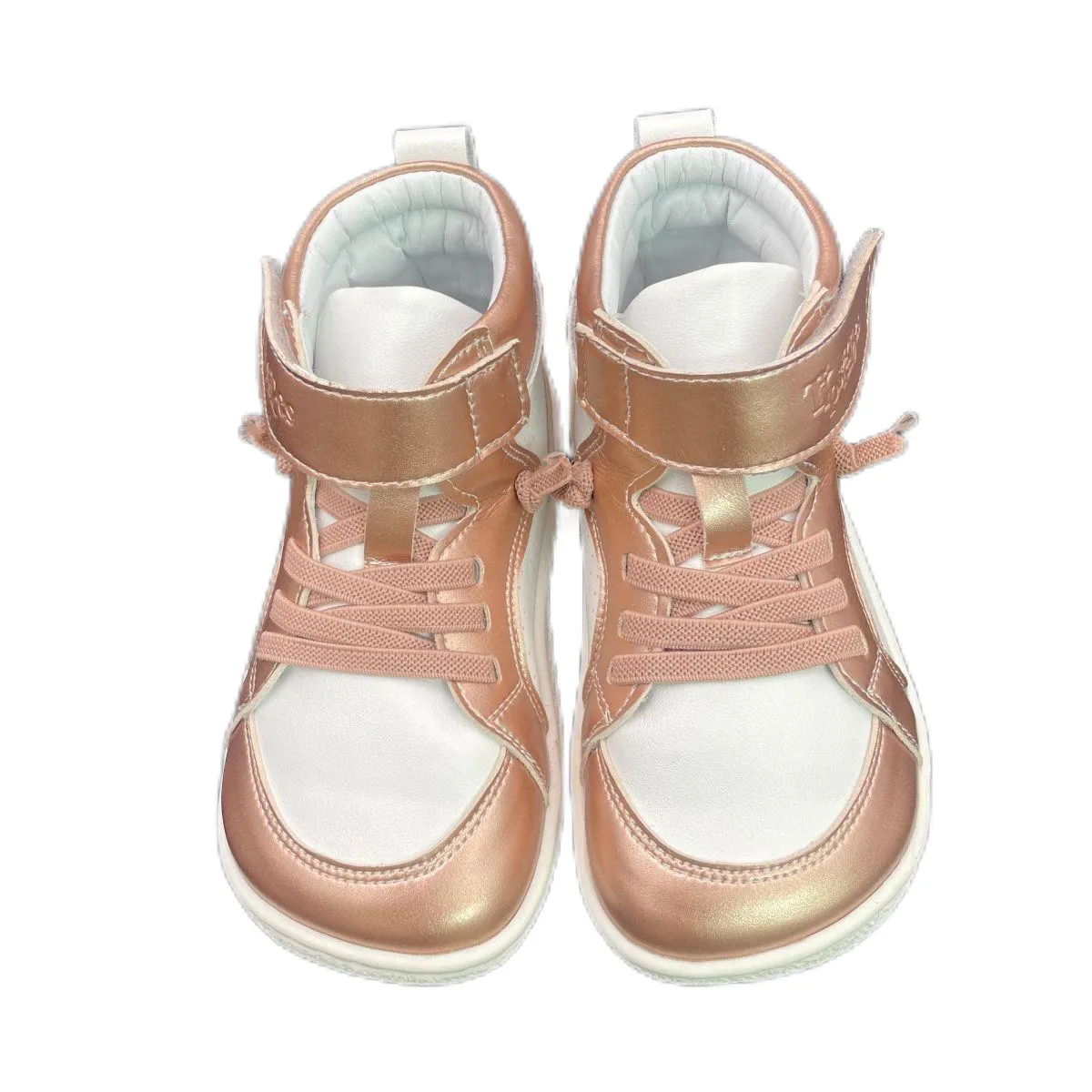 Tipsietoes Spring Autumn Genuine Leather Boots For Girls Boys Kid Barefoot Sneaker Leather Linning Light Weight Elastic Strape