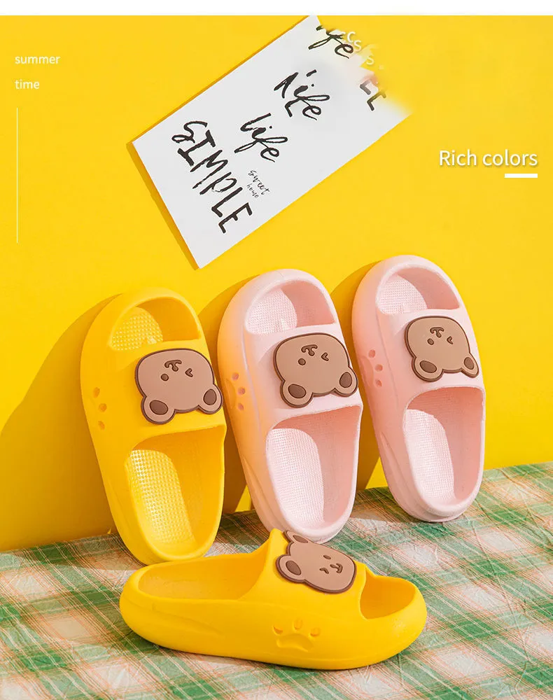 EVA Children's Slippers Cute Cartoon Boys and Girls' Toddler Bean Shoes Medium and Large Kids' Parent-Child Summer Sandals