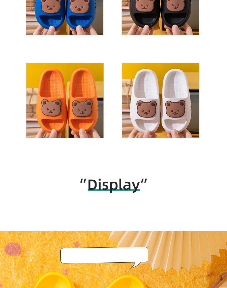EVA Children's Slippers Cute Cartoon Boys and Girls' Toddler Bean Shoes Medium and Large Kids' Parent-Child Summer Sandals