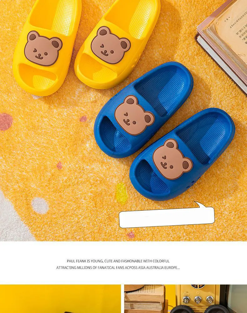 EVA Children's Slippers Cute Cartoon Boys and Girls' Toddler Bean Shoes Medium and Large Kids' Parent-Child Summer Sandals