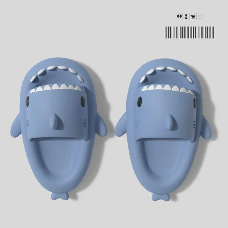 Kids Shark Slippers Soft Sole Indoor Outdoor EVA Non-slip Slippers Fashion Children New Cute Cartoon Boys Girls Beach Slides