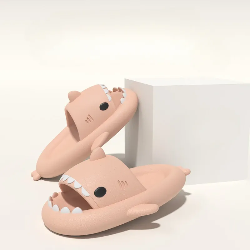 Kids Shark Slippers Soft Sole Indoor Outdoor EVA Non-slip Slippers Fashion Children New Cute Cartoon Boys Girls Beach Slides