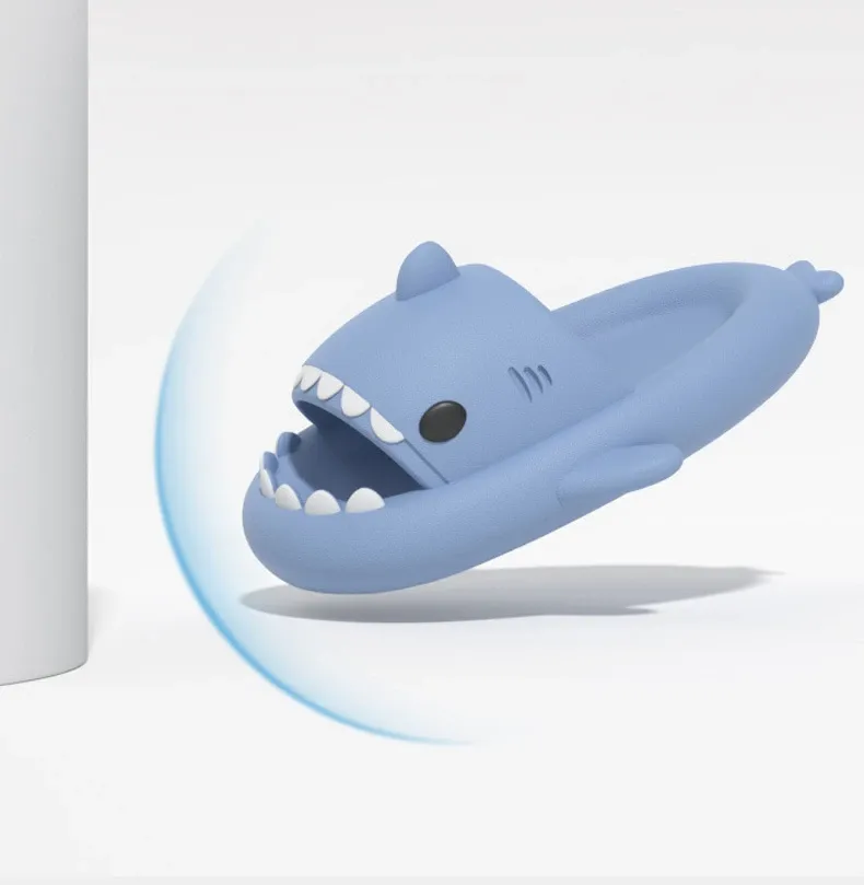 Kids Shark Slippers Soft Sole Indoor Outdoor EVA Non-slip Slippers Fashion Children New Cute Cartoon Boys Girls Beach Slides