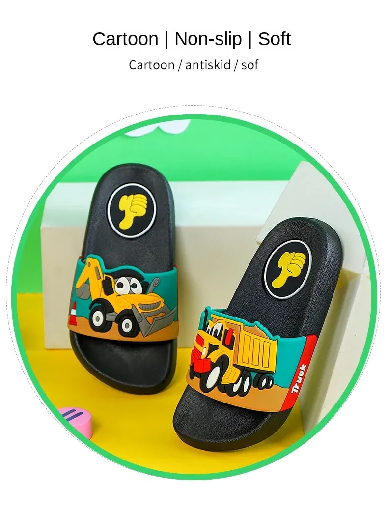 New2024 summer children slippers Kids shoes Cartoon slippers Soft soled anti-skid sandals kids shoes zapatos niña chausson
