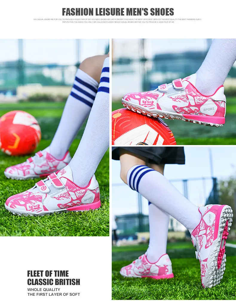 Kids Soccer Shoes FG/TF Football Boots Professional Cleats Grass Training Sport Footwear Boys Outdoor Futsal Soocer Boots 28-38