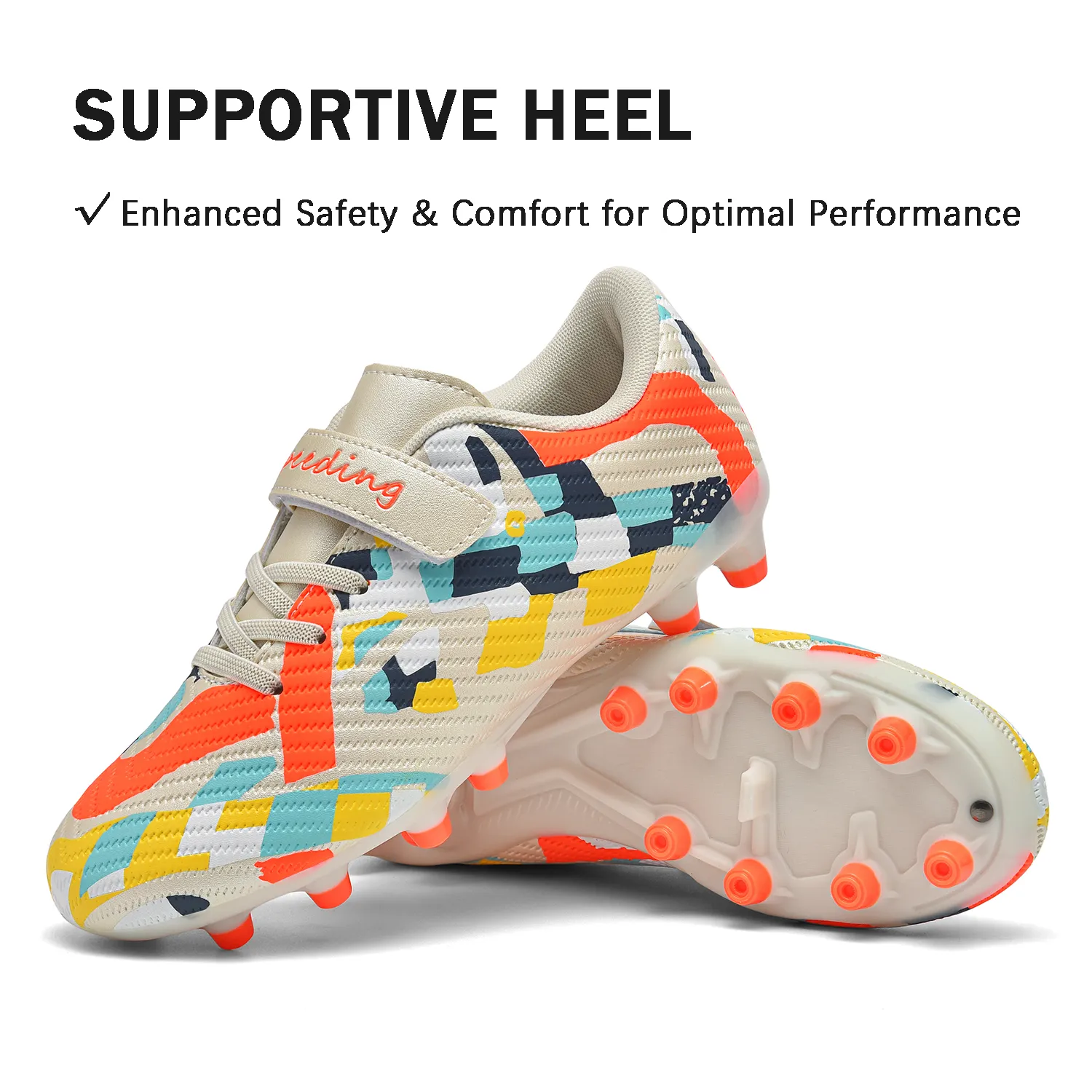 Kids Soccer Cleats Athletic Outdoor FG Football Boots Boys Girls Training Sneakers AG Youth Soccer Shoes for Little/Big Kids