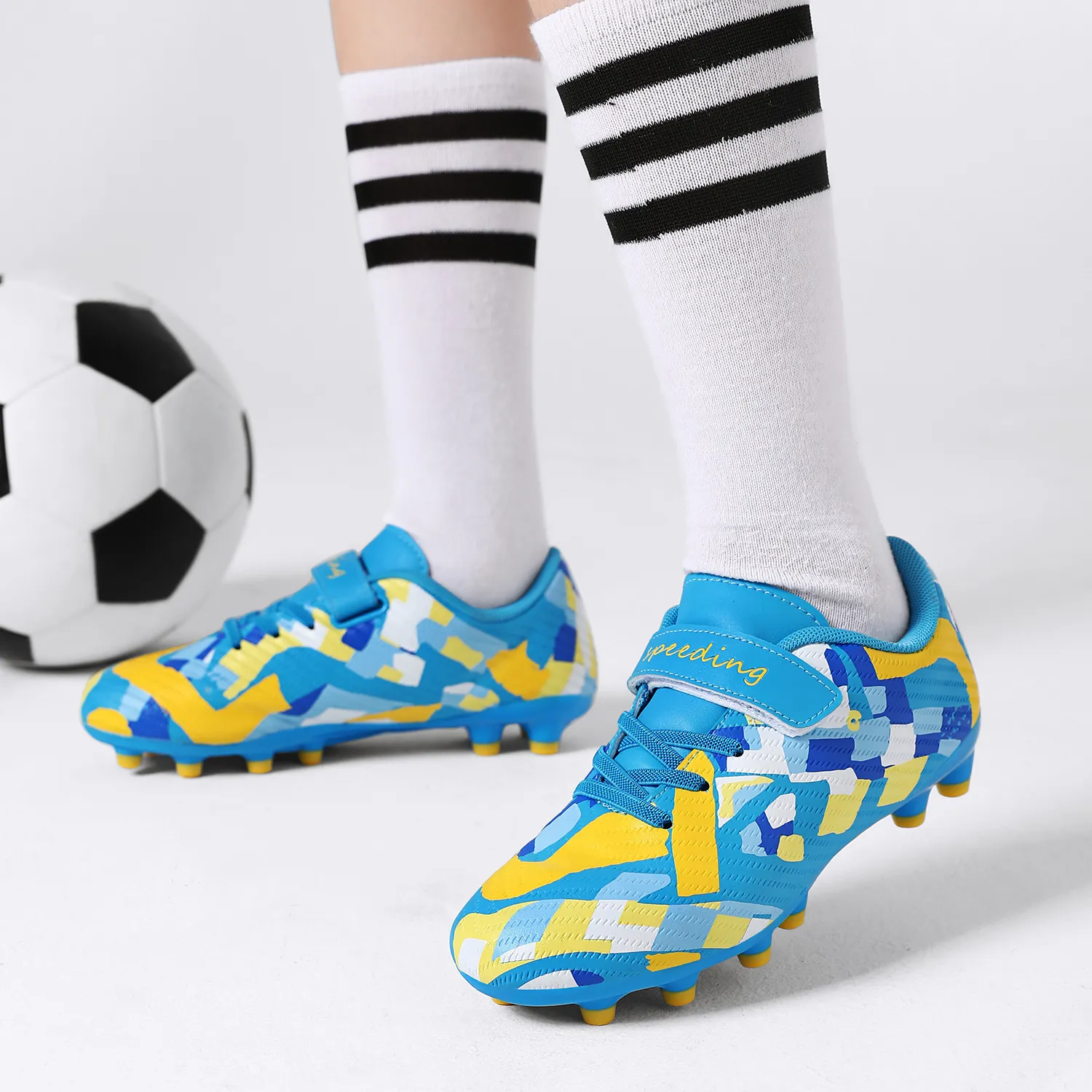 Kids Soccer Cleats Athletic Outdoor FG Football Boots Boys Girls Training Sneakers AG Youth Soccer Shoes for Little/Big Kids