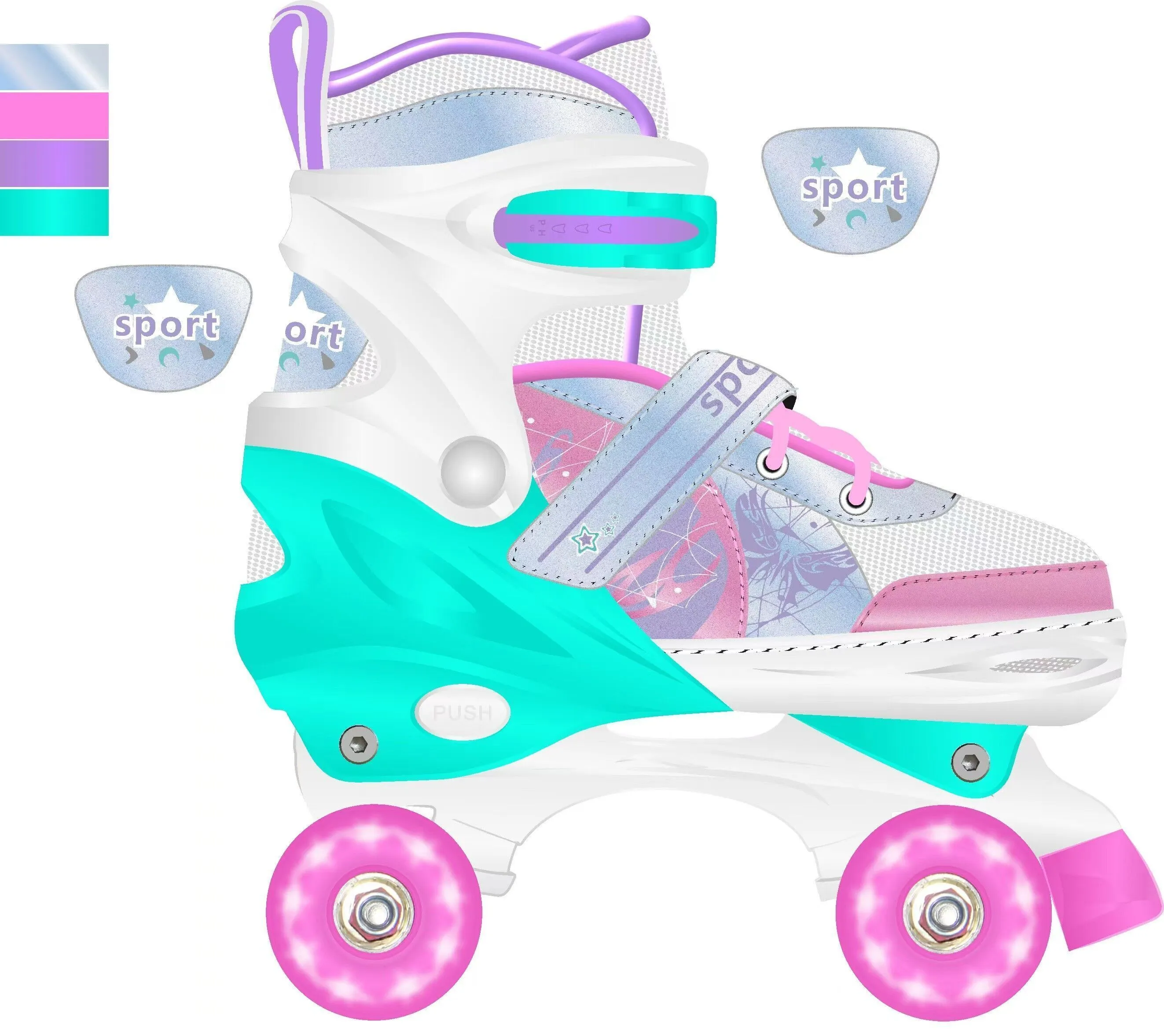 Roller Skates for Girls Boys for Kids 4 Size Adjustable Light Up kids roller skates girls roller skates kids roller skates girls