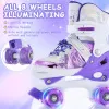Kids Roller Skates - Adjustable Light Up Skates for Girls & Boys